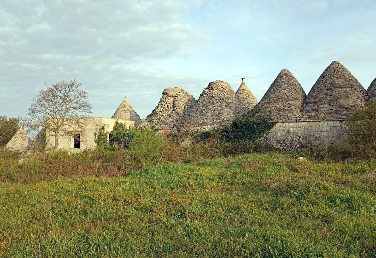 Charmant complex van Trulli voor renovatie op het platteland van Apulië