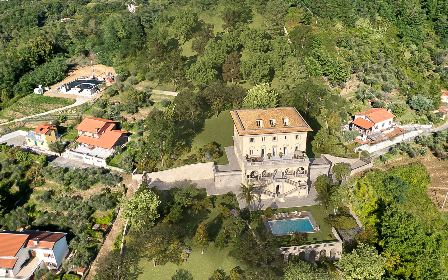 Prestigieuze Adellijke Villa in renovatie met panoramisch zwembad