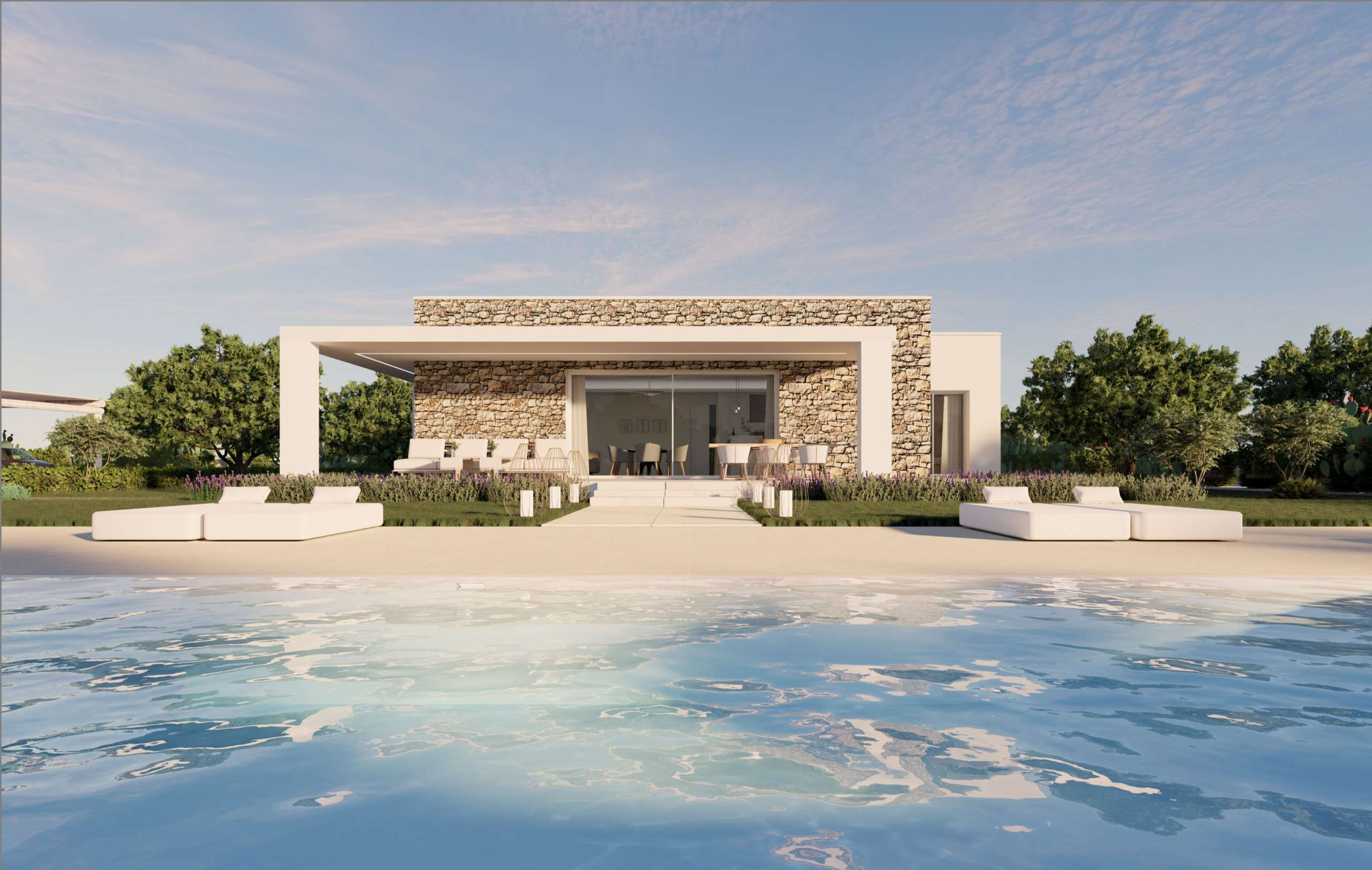 Villa de construction récente avec piscine à Salve