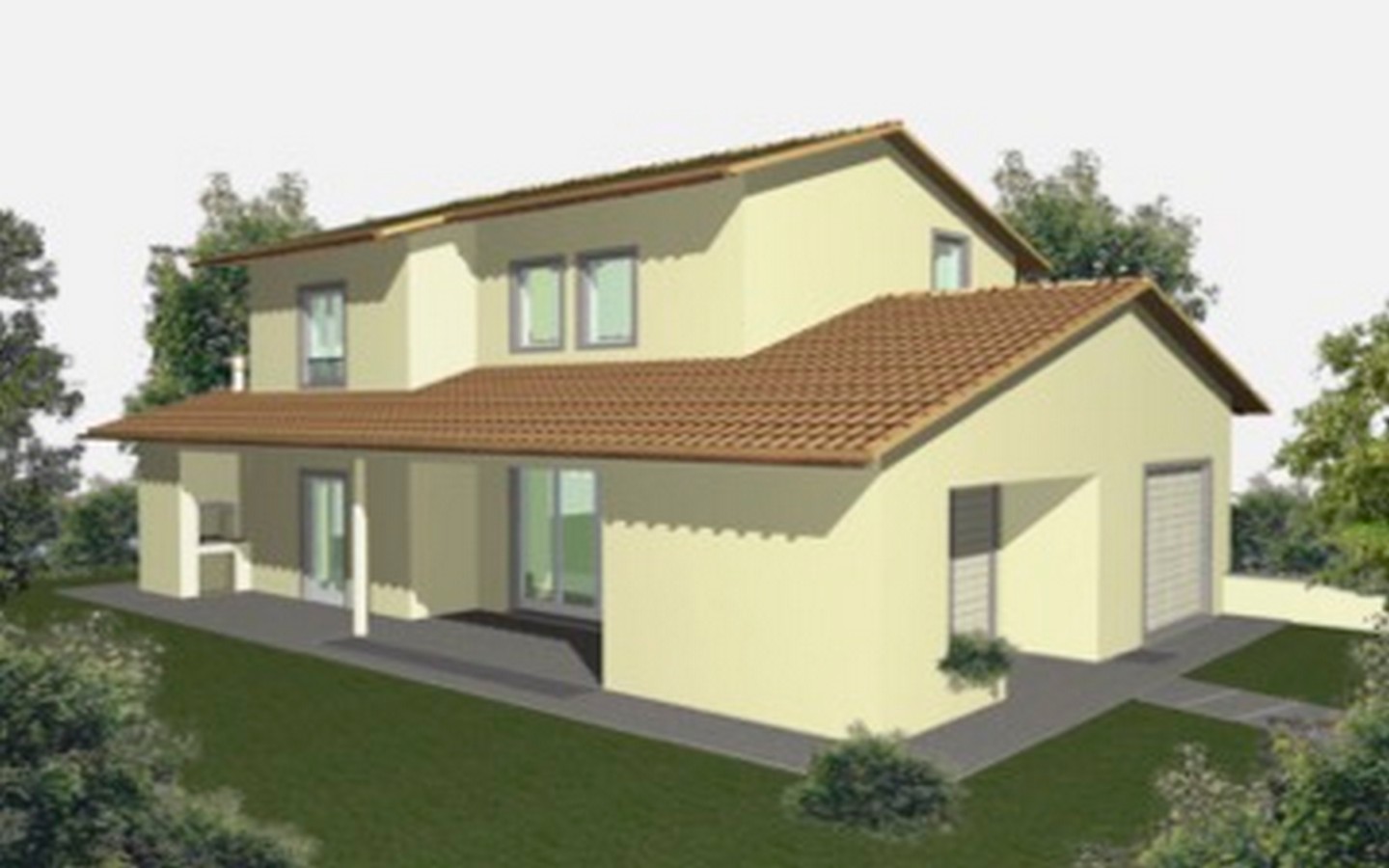 Repräsentative Villa im Bau in den Hügeln von Lucca