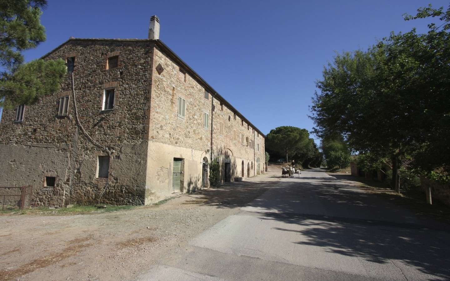 Farma s vinicemi a olivovým hájem v Grosseto (Toskánsko)
