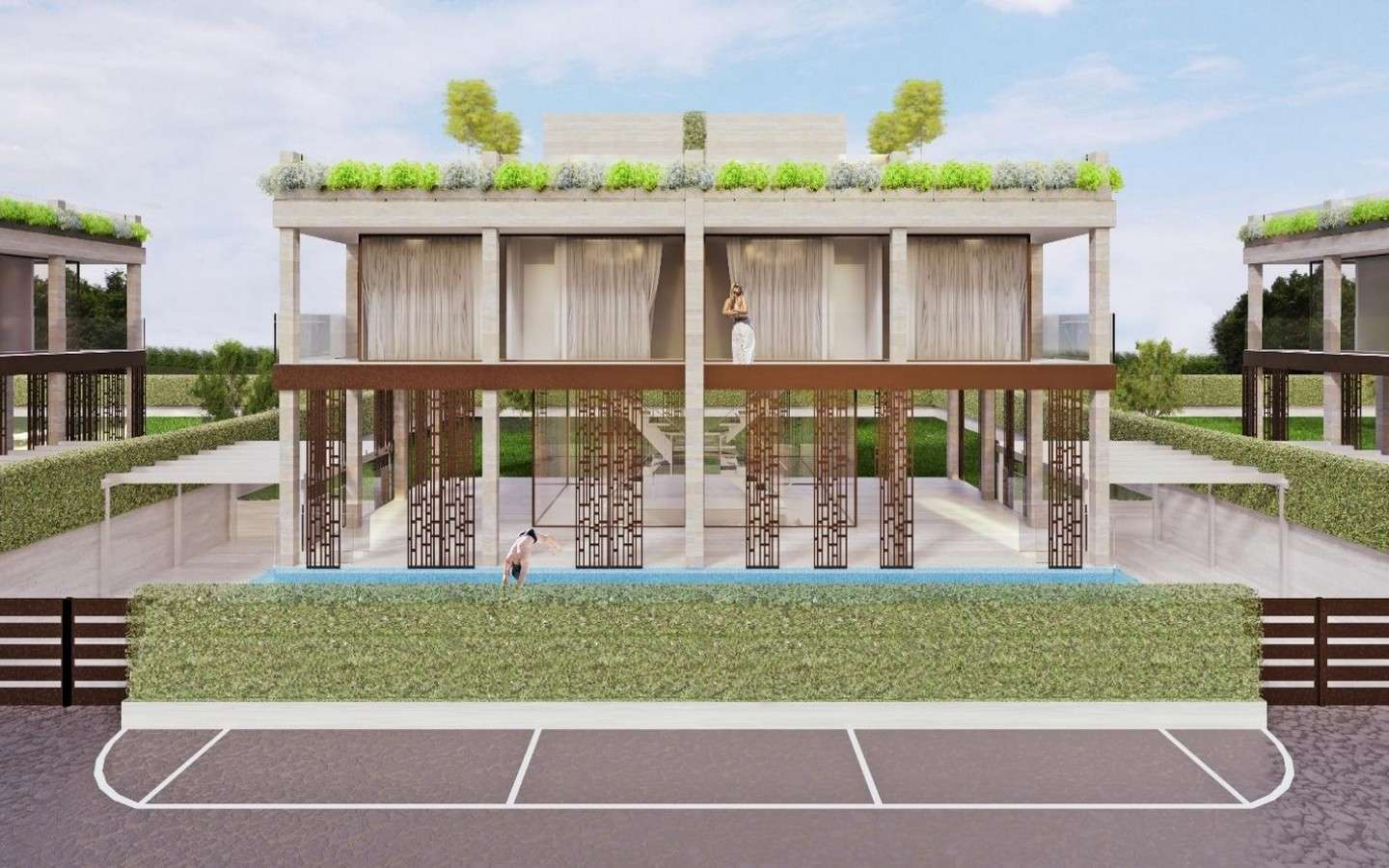 带泳池新建别墅 - 米兰