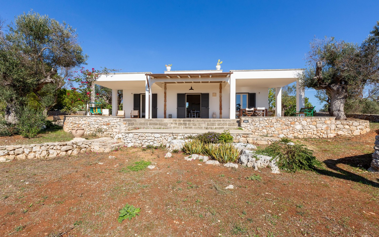 Villa Vista Mare Avec Pajara et Jardin Méditerranéen à Pescoluse, Pouilles